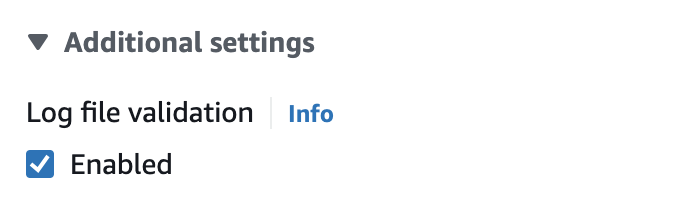 cloudtrail log file validation