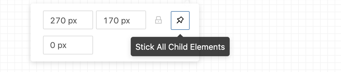 Stick all child elements