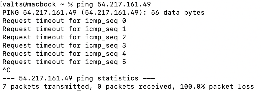 ec2 ping failure