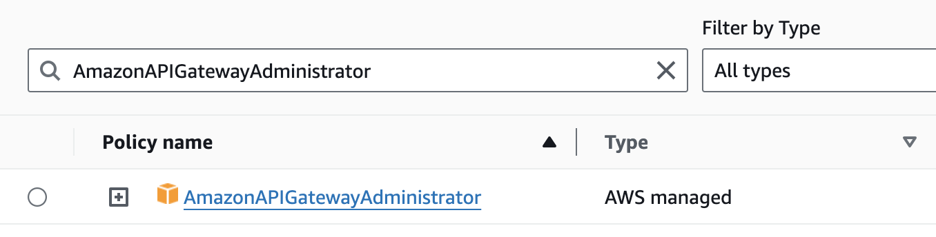 aws api gateway administrator access